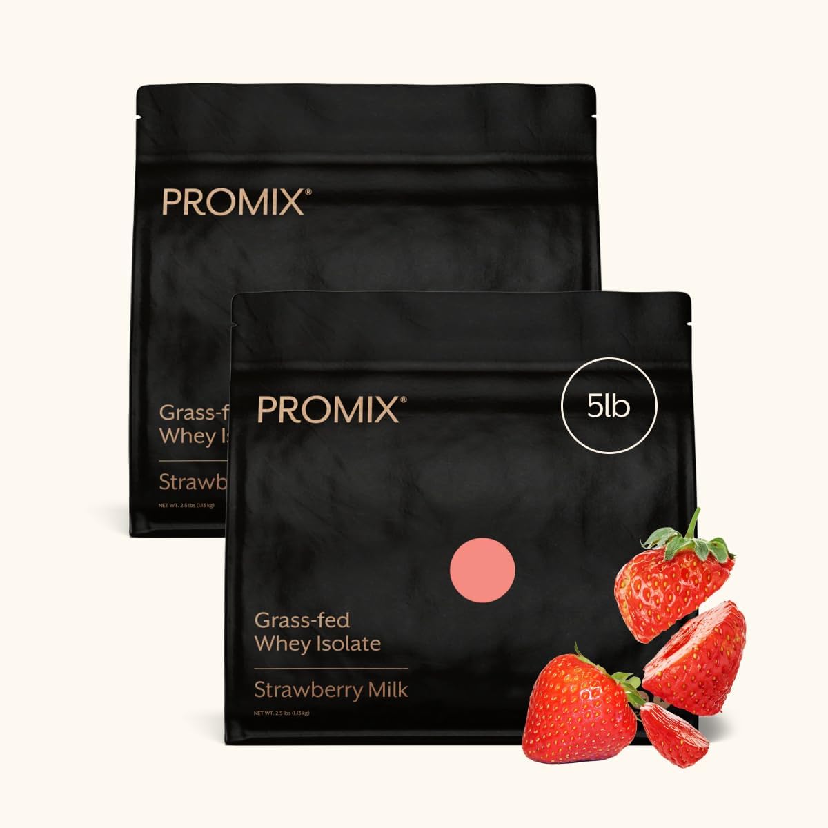 ProMix Nutrition Whey Isolate Powder, Unflavored - 2.5 lb (Pack of 2)