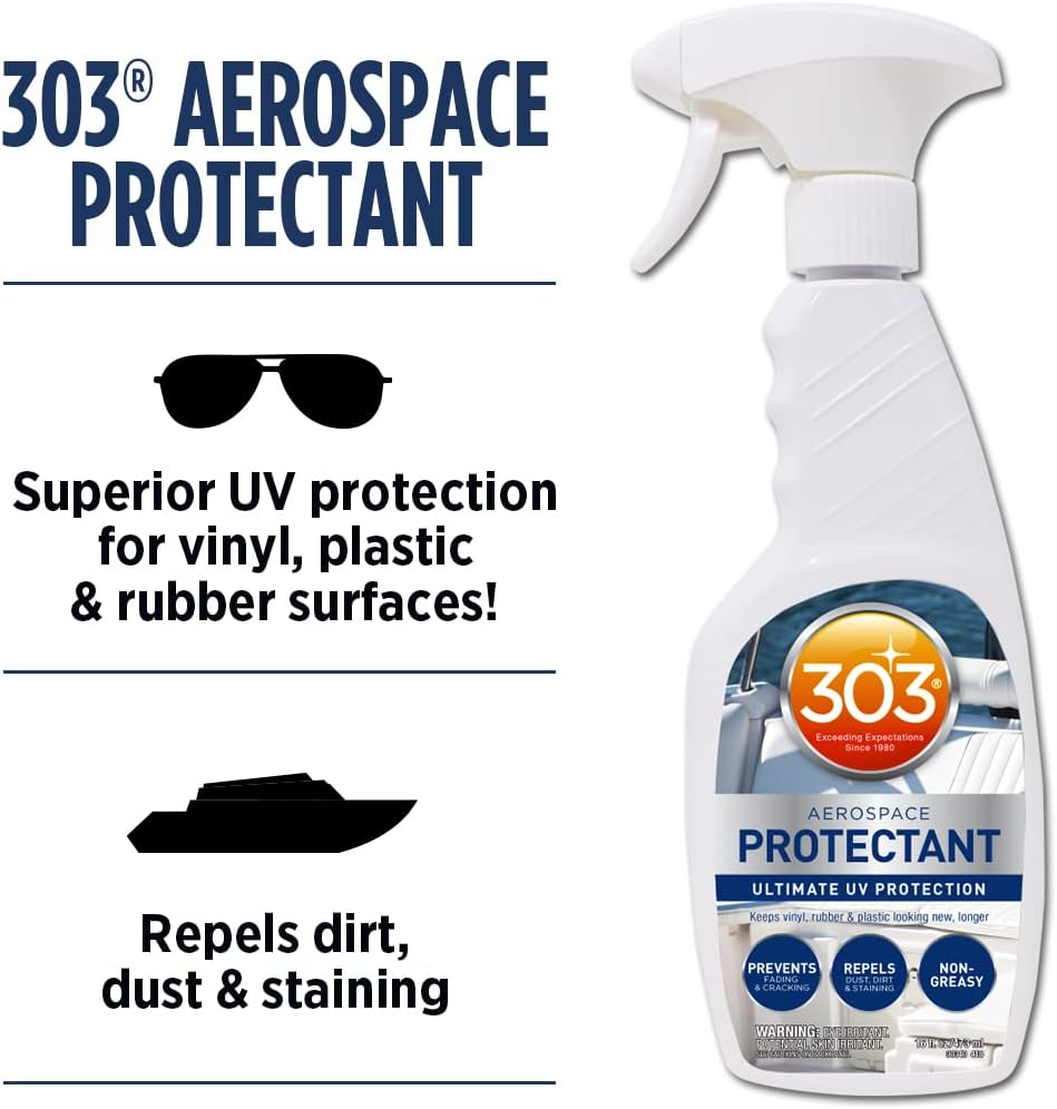 303 Products Marine Aerospace Protectant – UV Protection – Repels Dust, Dirt, & Staining – Smooth Matte Finish – Restores Like-New Appearance – 10 Fl. Oz. (30305)
