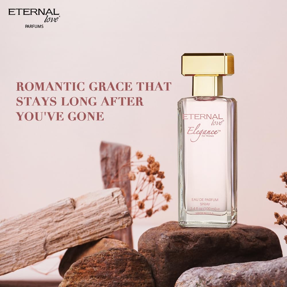 Eternal Love for Women - Long Lasting Eau de Parfum Spray - Premium Floral Fragrance with Peach & Sandalwood - Soft Feminine Scent - 3.4oz