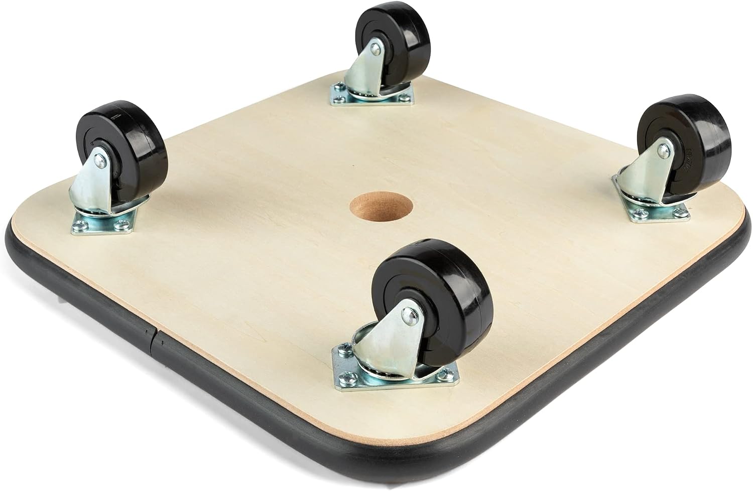 Champion Sports Wood Scooter – 12" or 16" - Durable Wooden Base with Full Perimeter Bumper, Non-Marring Rubber Swivel Casters, Ideal for Active Play & Physical Education