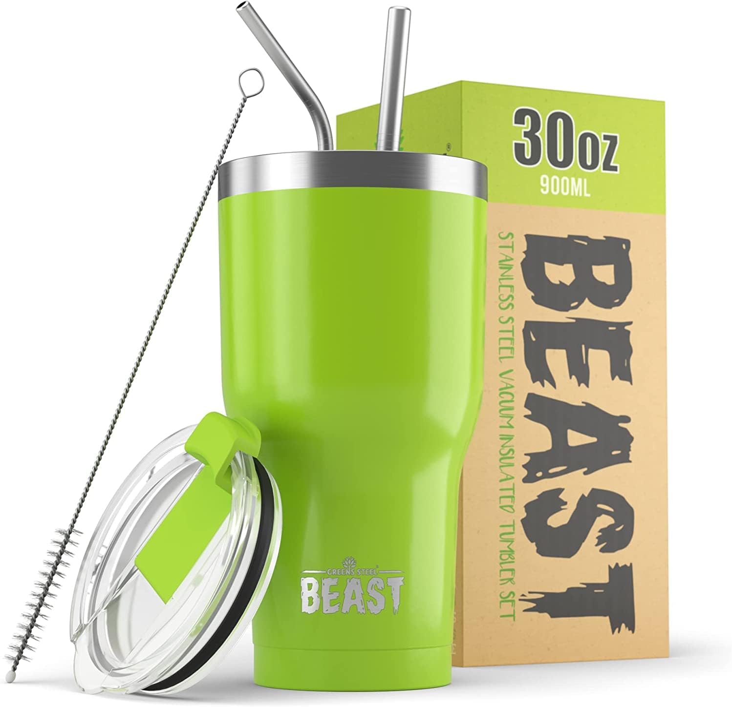 Beast 30 oz Tumbler Stainless Steel Vacuum Insulated Coffee Ice Cup Double Wall Travel Flask (Cupcake Pink)