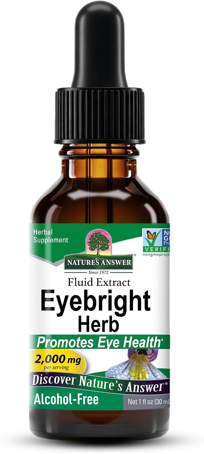Nature's Answer Eyebright Herb | Supports Healthy Eyes & Vision | Non-GMO | Alcohol-Free, Gluten-Free, Kosher Certified