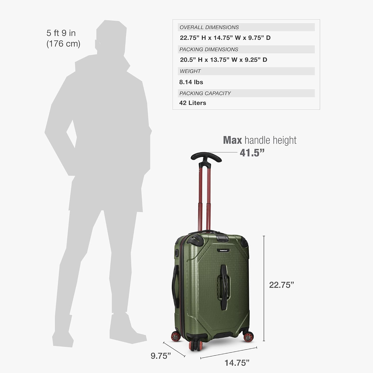 Traveler's Choice Maxporter II Polycarbonate Hardside Trunk with Spinner Wheels, Navy, 31-Inch Large Trunk