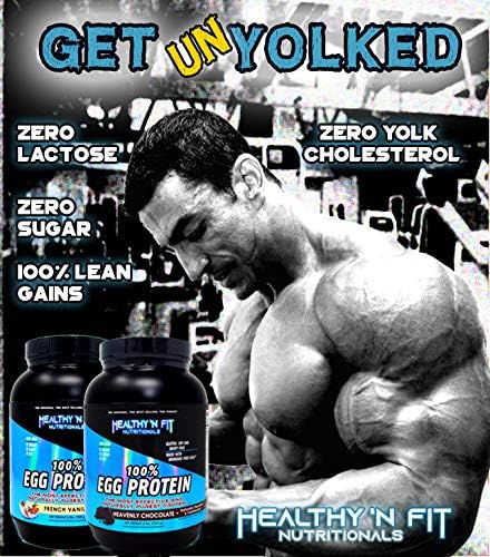 Healthy 'N Fit 100% Egg Protein- Vanilla Ice Cream (2lb): 100% Egg White Protein Plus Natural Peptides. Pure, All Naturally Sweetened Protein