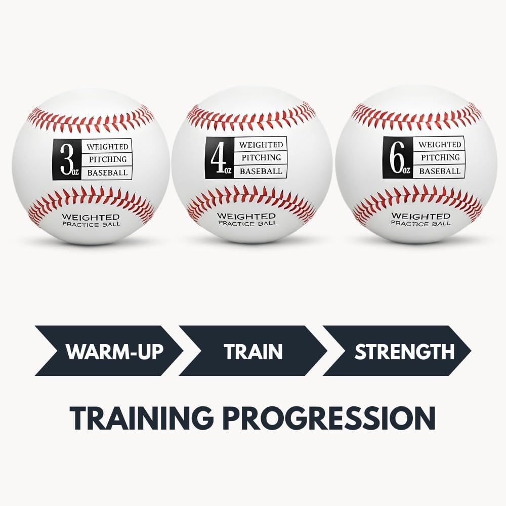 Thorza Weighted Baseballs for Pitching & Throwing Training - Velocity Building Balls for Hitting Practice & Strength Development - Youth to Pro