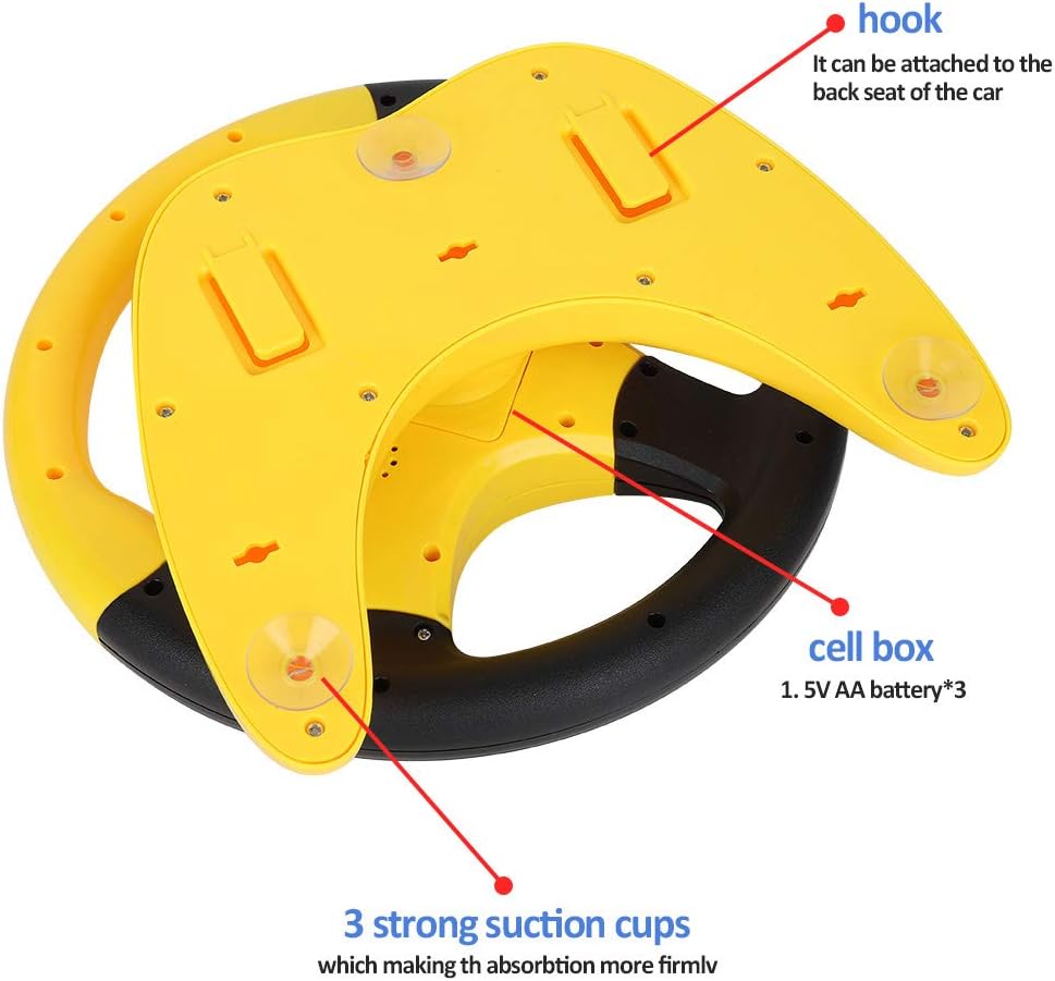 Simulated Driving Controller Portable Simulated Driving Steering Wheel Copilot Toy Children's Educational Sounding Toy Small Steering Wheel Toy Gift