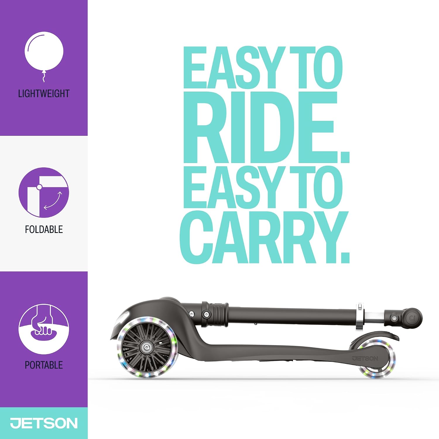 Jetson Scooters - Jupiter Mini Kick Scooter, Foldable, Lightweight, Portable