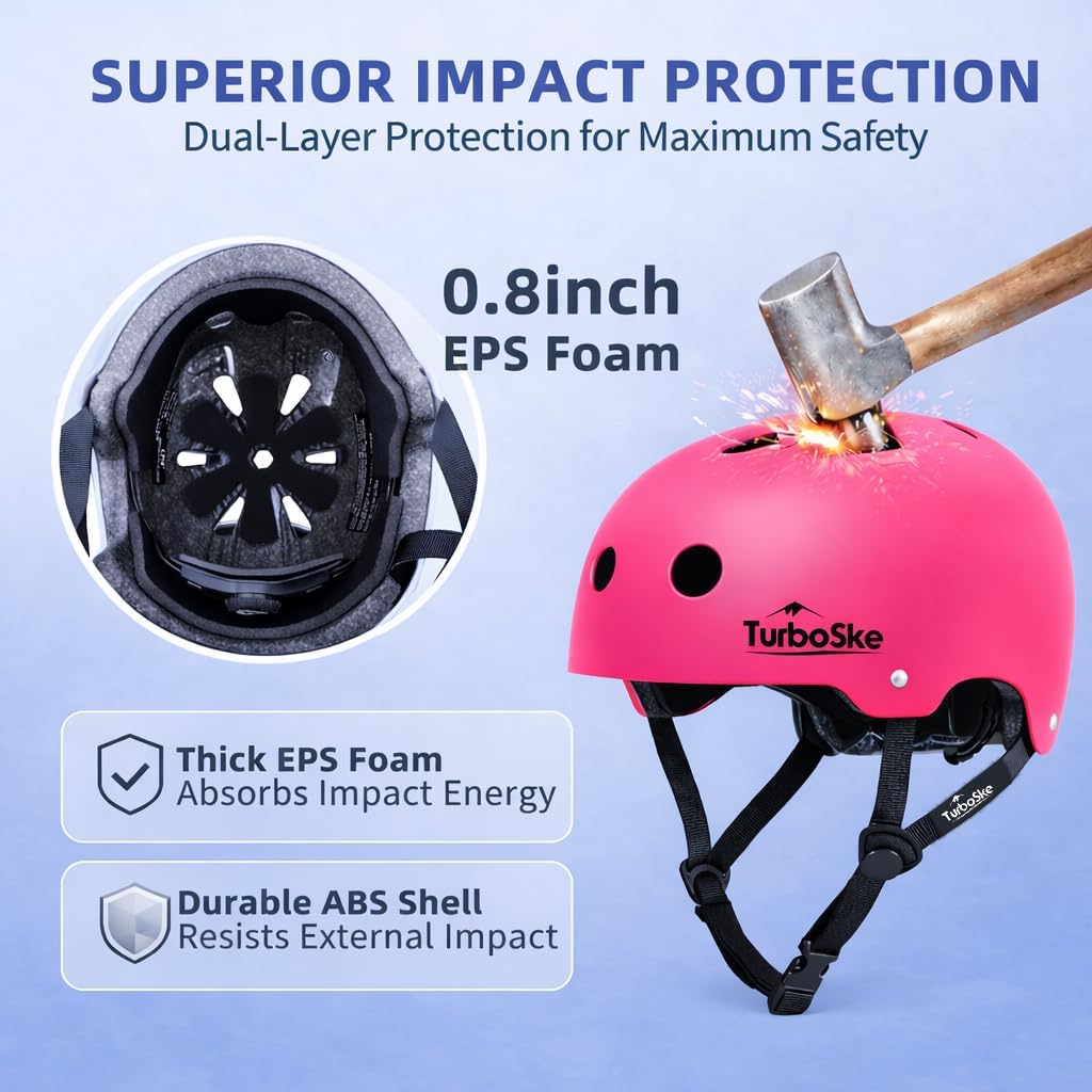 Skateboard Helmet,BMX Bike Multi-Sport Helmet for Youth,Men Women