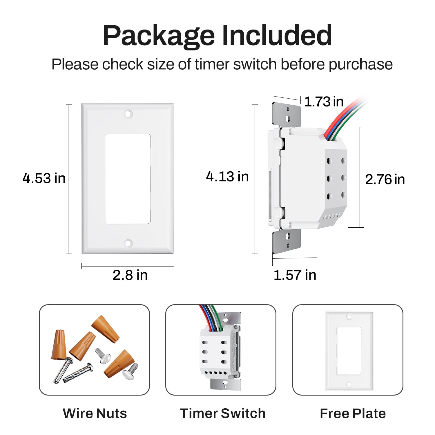 BN-LINK 7 Day Programmable in-Wall Digital Timer Switch for Lights, Fans | 18 ON/OFF Programs, Random/DST Mode, Single Pole or 3 Way Light Switch Timer, 15A/1875W, Neutral Required, No Backlight, ETL