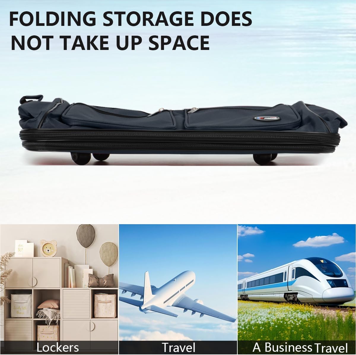 40'' Expandable Rolling Duffel Bag Suitcases w/Wheels,Foldable Luggage Bag