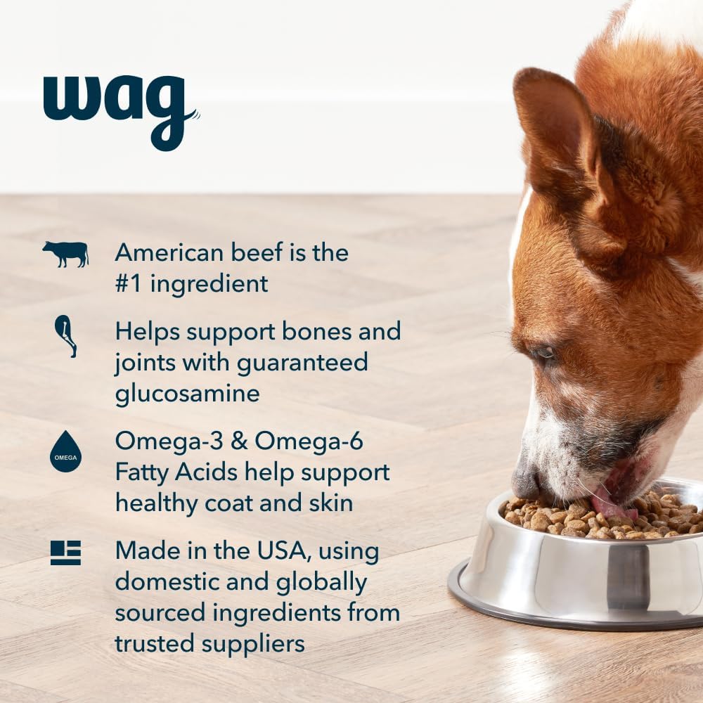 Amazon Brand - Wag Wholesome Grains Dry Dog Food with Salmon and Brown Rice, 30 lb Bag (Pack of 1)