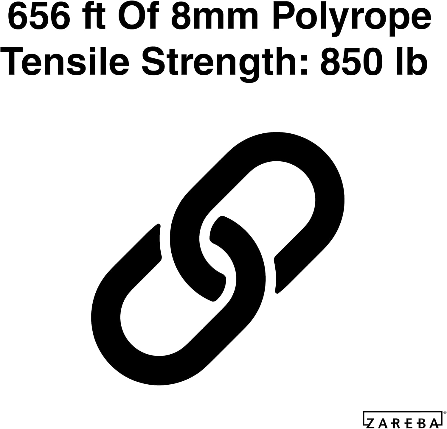 Zareba Heavy-Duty Sure Shock Polyrope, 656 ft Electric Fence Wire | 6 Aluminum Conductors for Temporary Fencing