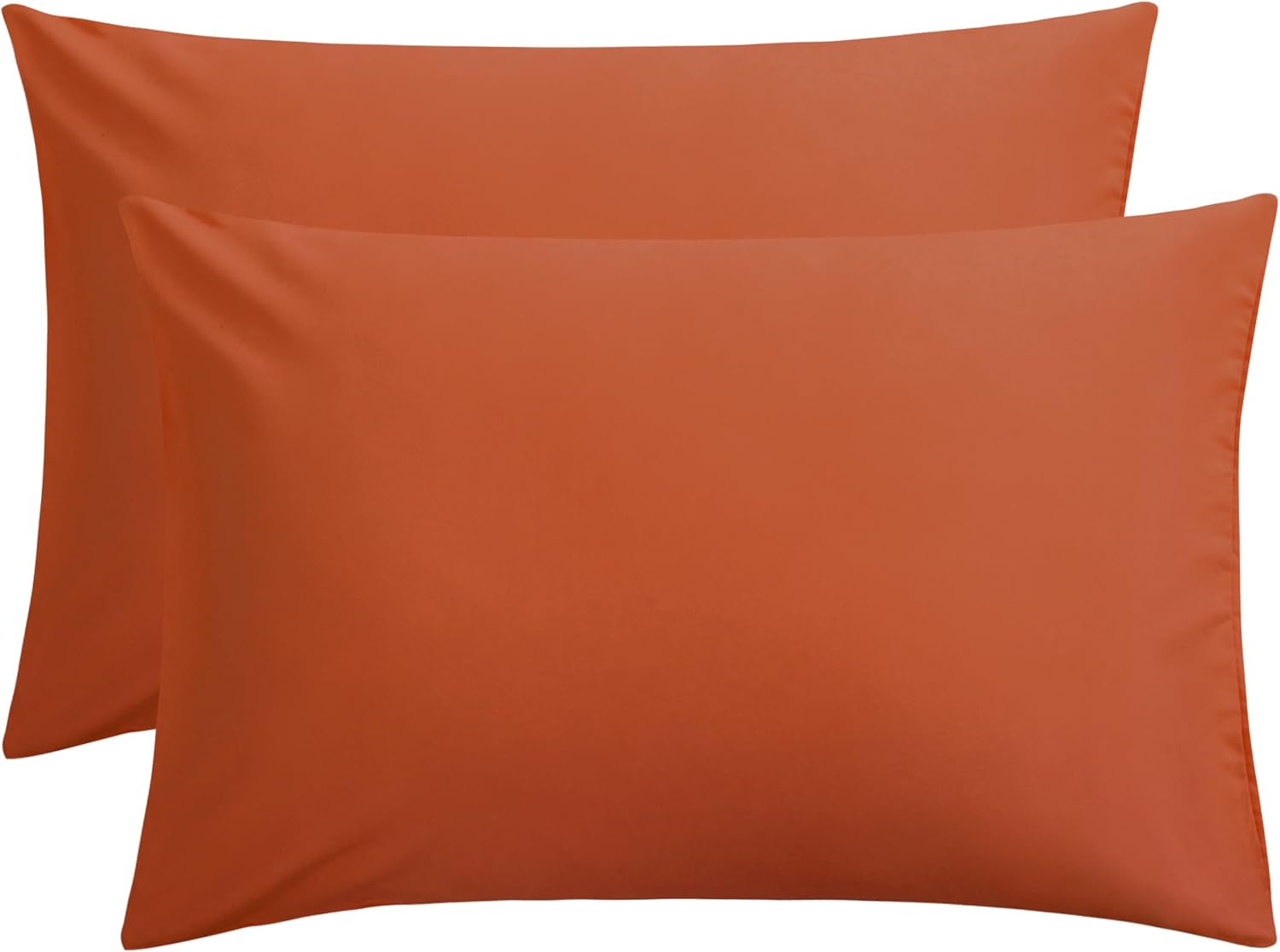 FLXXIE 2-Pack Microfiber Standard Pillow Cases, Envelope Style, White