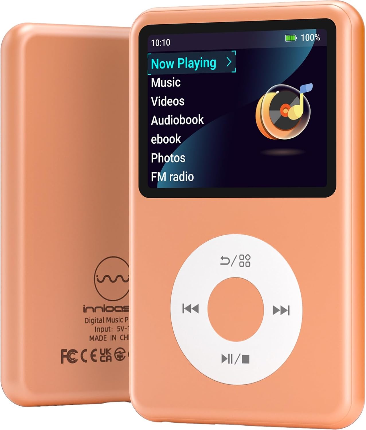MP3 Player with Bluetooth 128GB Portable Music Digital Players Supports Playlist Audiobook Video Nice Gadget for Kids Black