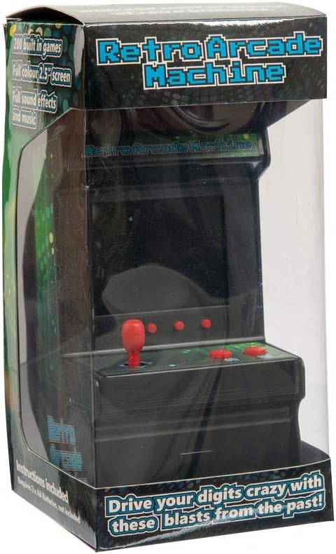 MINI Arcade Machine - 200 Built-in Games, Portable Desktop Gaming Console with Joystick & 2.8" Colour Screen & Sound - Retro Arcade Games for Kids