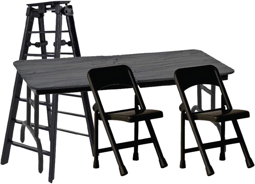 Ultimate Ladder, Table & Chairs Black Playset for Wrestling Action Figures | Create Tables, Ladders & Chairs Matches with a Breakable Table