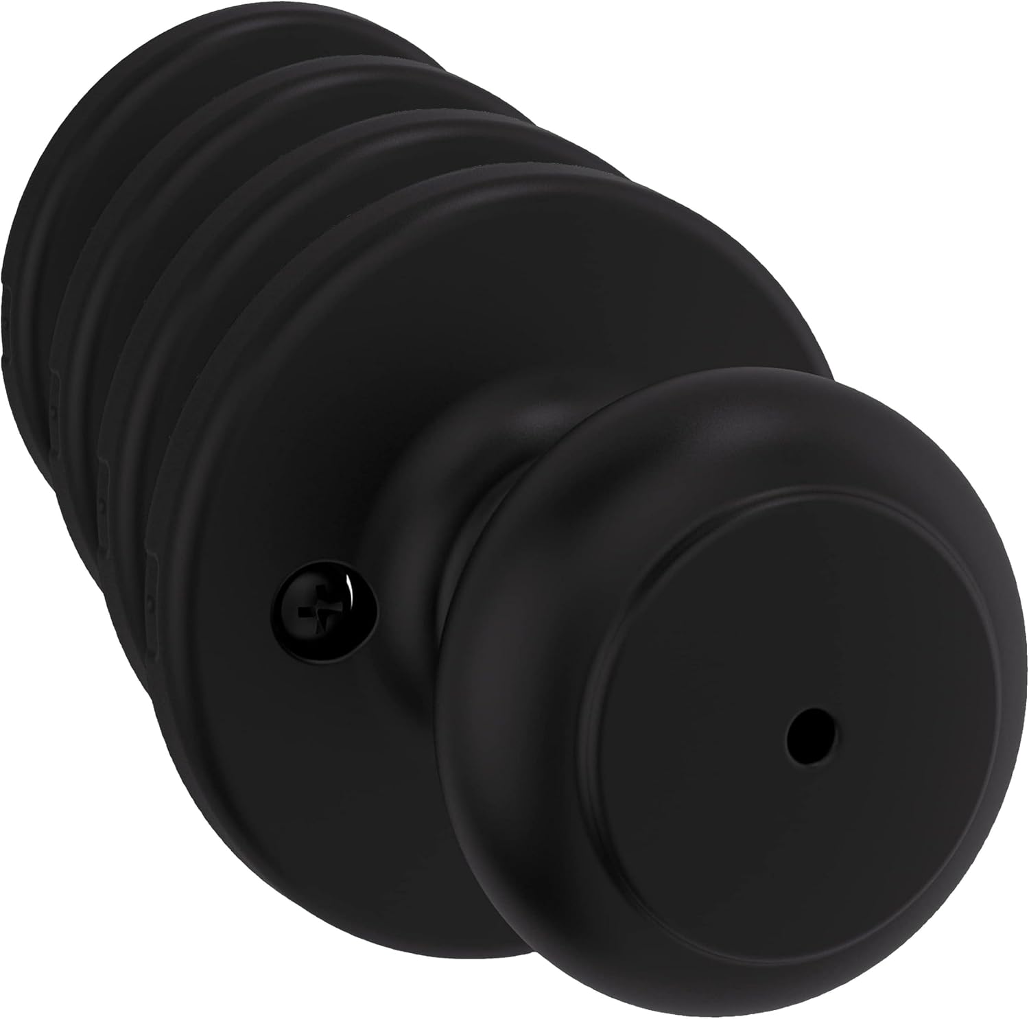 Kwikset Cove Interior Privacy Door Knob with Lock, Door Handle For Bathroom and Bedroom, Satin Nickel Keyless Turn Lock Doorknob, with Microban Protection