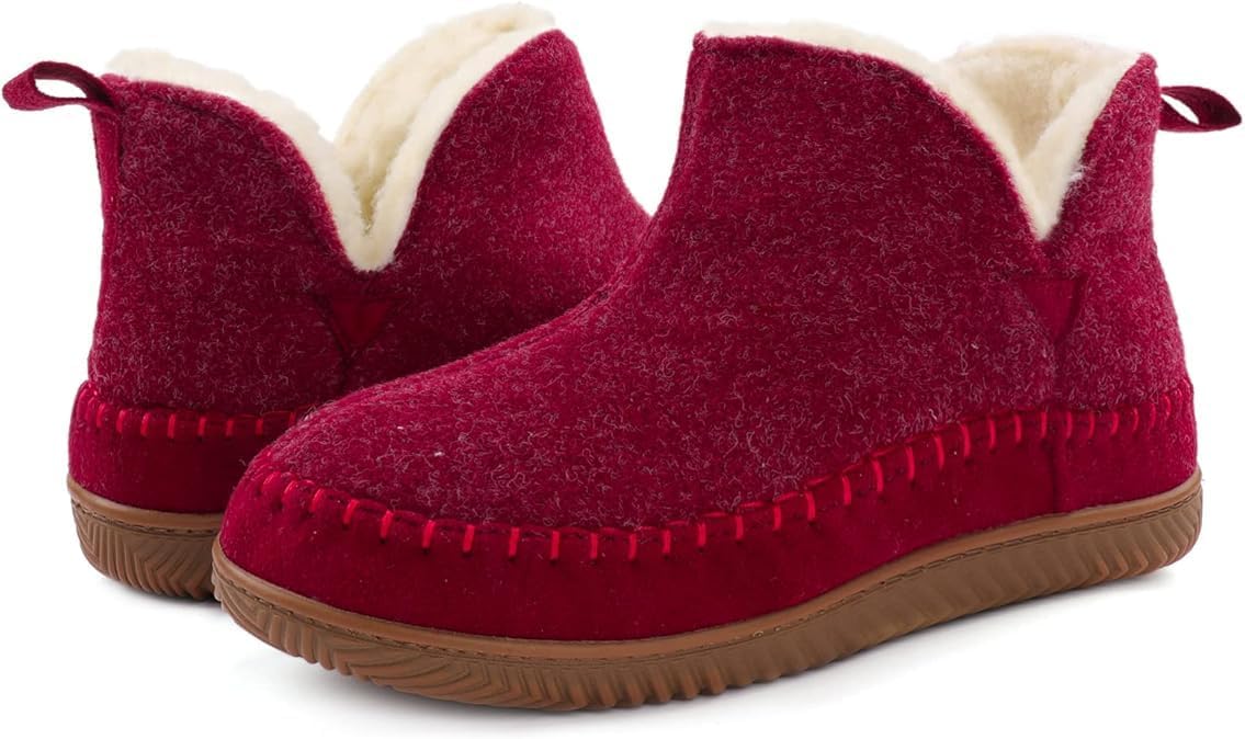 Zizor Women's Moccasin Bootie Slippers, Memory Foam House Shoes