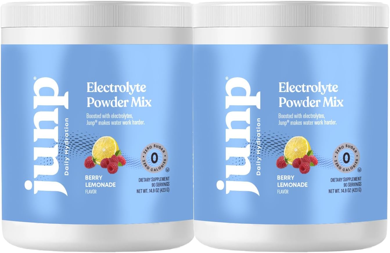 JUNP Electrolytes Powder No Sugar No Carbs – Lemonade Keto Electrolyte Drink Mix - Potassium & Salt Hydration Powder Electrolytes - Zero Calorie