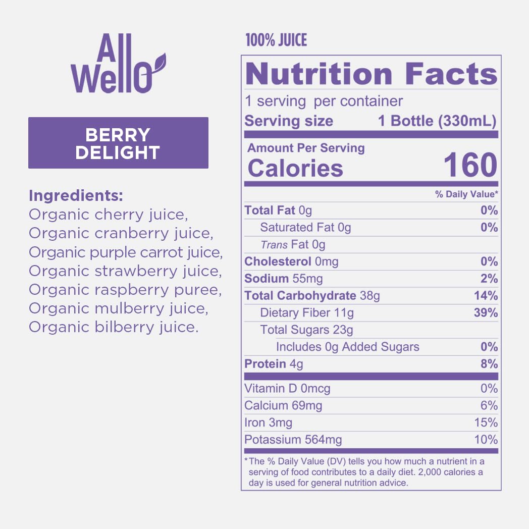 Organic Juice Variety Pack, Cold-Pressed, Non-GMO, 6 Pack