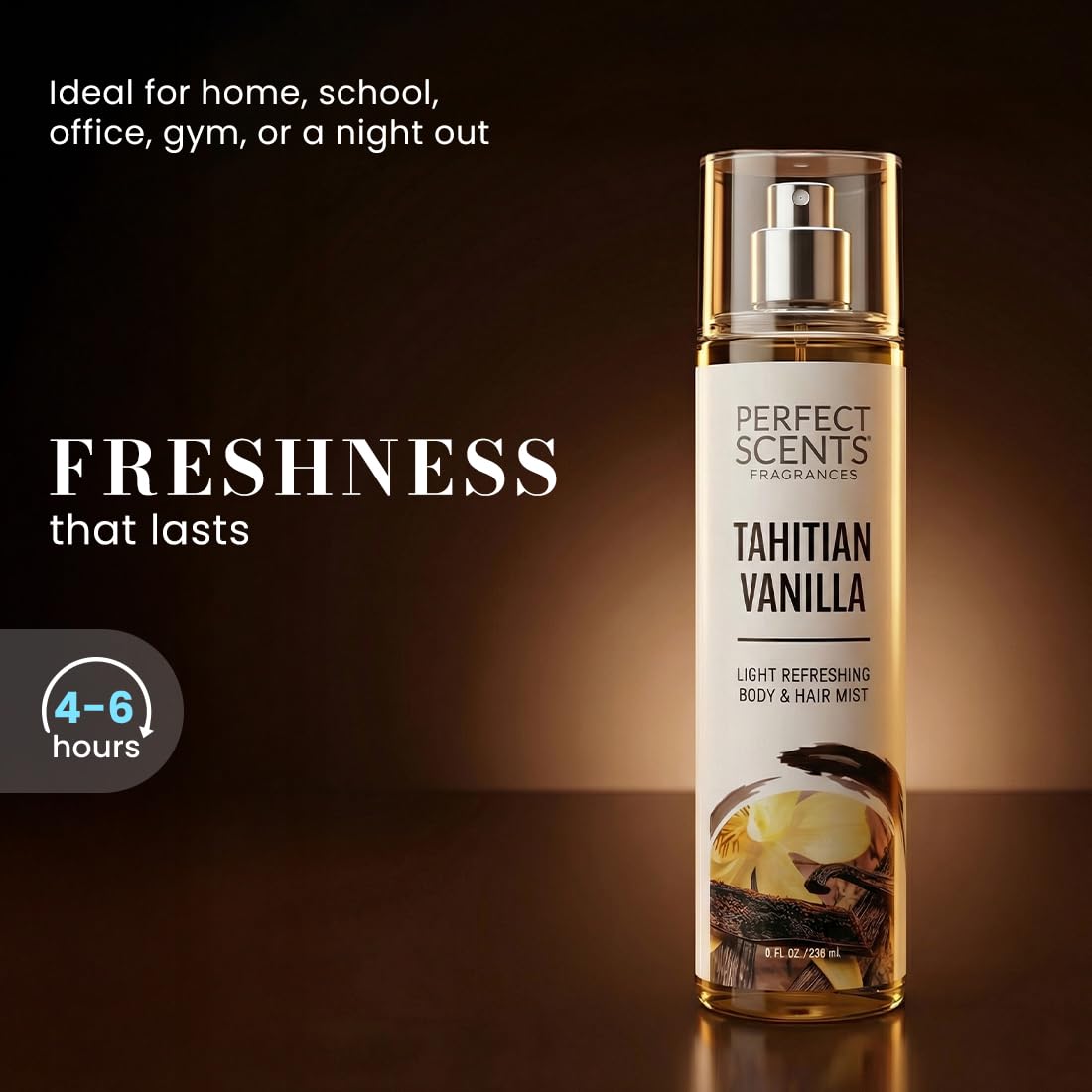 Instyle Fragrances Light Refreshing Body & Hair Mist, Tahitian Vanilla