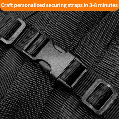 BEYOURD Buckles and Straps Set 1": 6 Yards of Thick Nylon Webbing, 6-Pack Heavy Duty Adjustable Quick Side Release Plastic Buckles