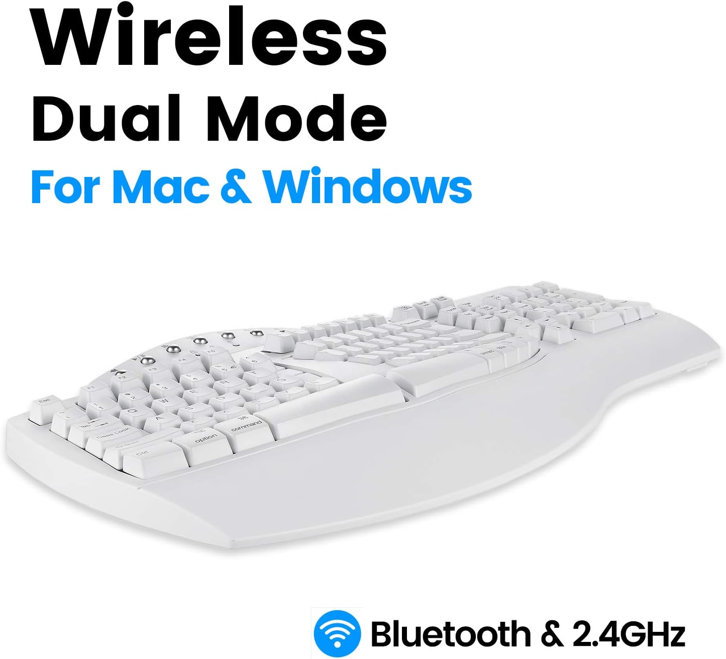Perixx PERIBOARD-512B Wired Ergonomic Keyboard - Split Keyboard, Wrist Rest, Natural Typing - Wired USB Connectivity - US English - Black