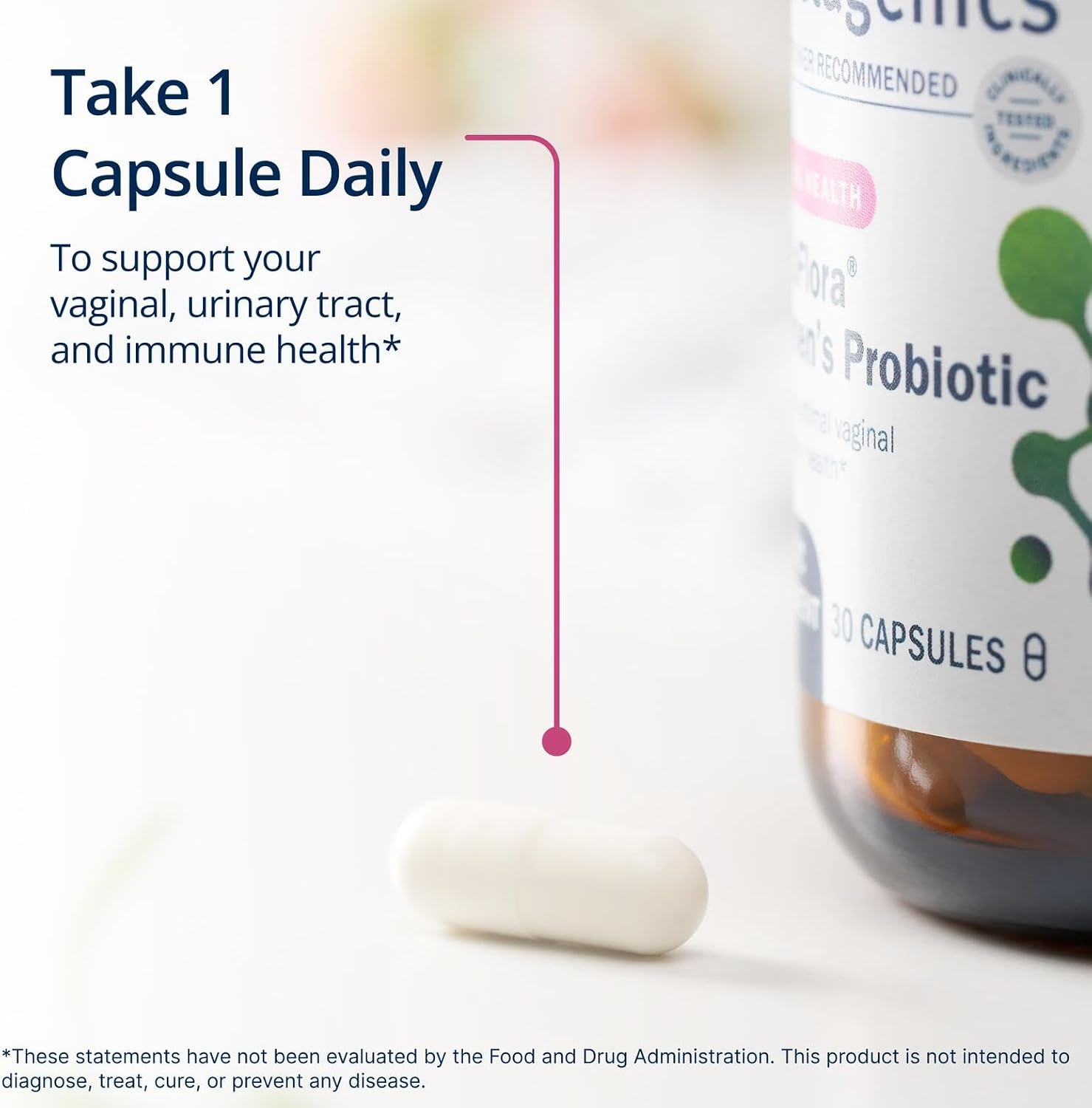 Metagenics UltraFlora Women’s Probiotic – Shelf-Stable Supplement for Vaginal Health
