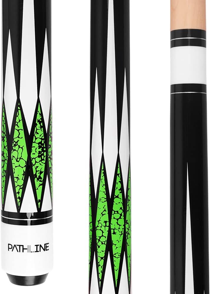 Pool Cue Stick - 58 inch Maple Billiard Pool Stick (Multicolour) | Imitation Turquoise Design, 18-21oz Weight Options, 13mm Leather Tip, For Beginner & Intermediate Player