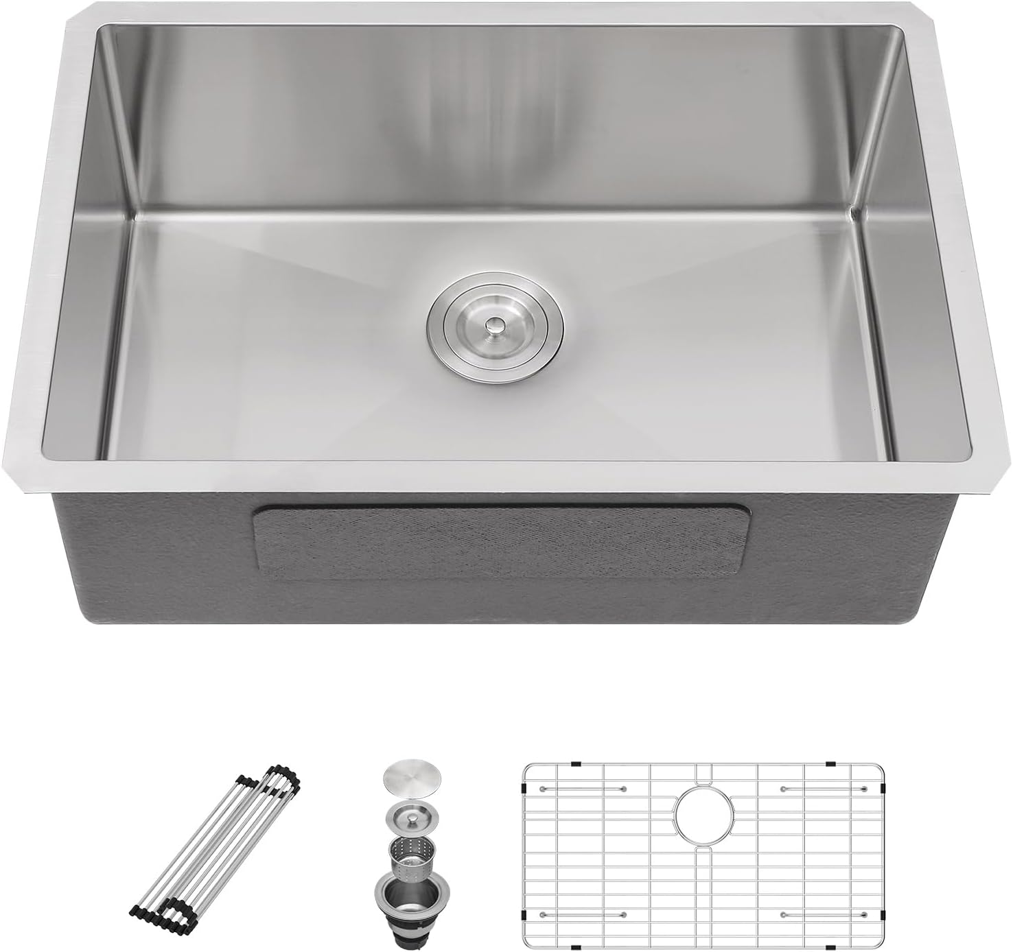 Sarlai 21 Inch Undermount Laundry Sink 21x18x12 Inch Undermount Laundry Utility Sink Deep Single Bowl 16 Gauge Stainless Steel Laundry Tub Sinks