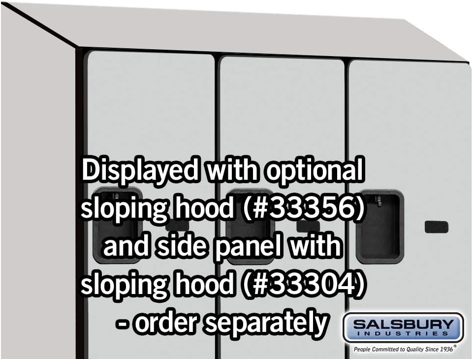 Salsbury Industries 2-Tier S-Style Designer Wood Locker with Three Wide Storage Units, 6-Feet High by 18-Inch Deep, Mahogany