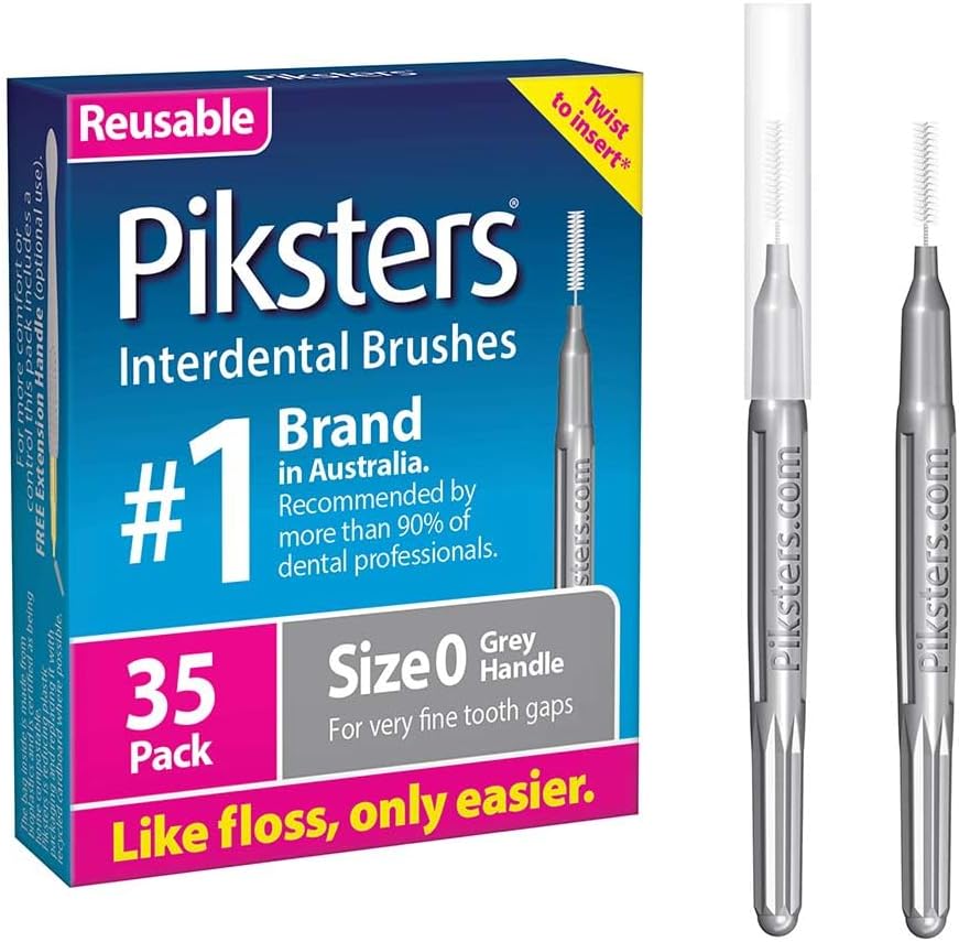 Piksters Interdental Brush Tight Gaps 35 Pack Purple Size 1