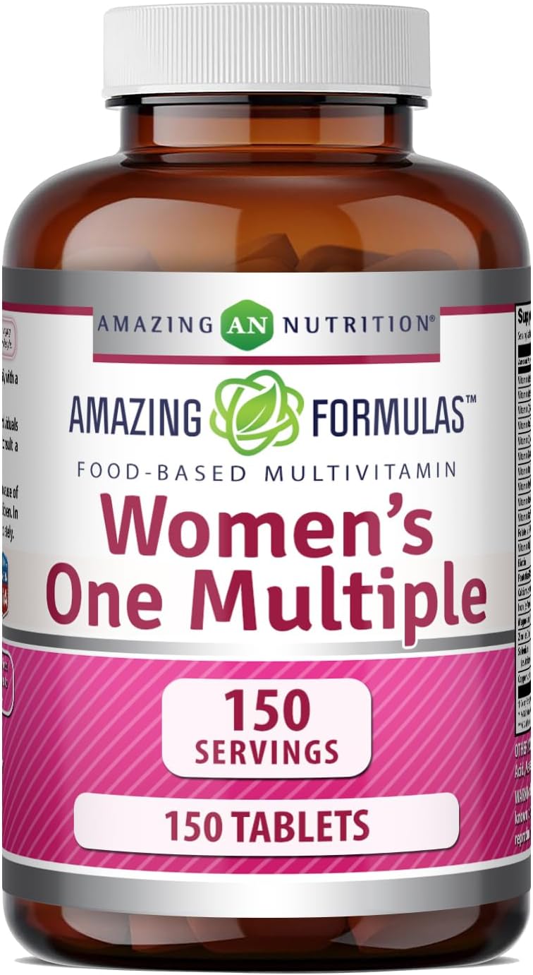 Amazing Formulas Women's One Multivitamin | Food Based | 150 Tablets, 5 Month Supply | Complete Blend of 40 Vitamins