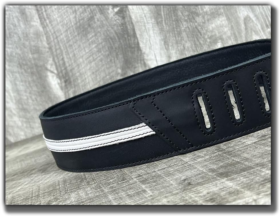 The Original Straight Up Full Grain Padded Leather Guitar Strap - For Electric, Acoustic and Bass Guitars