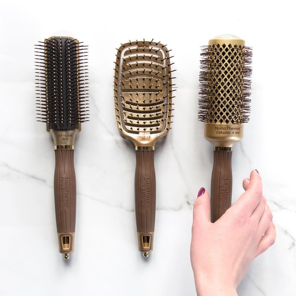 Olivia Garden Ceramic + Ion Nano Thermic Styler Hair Brush
