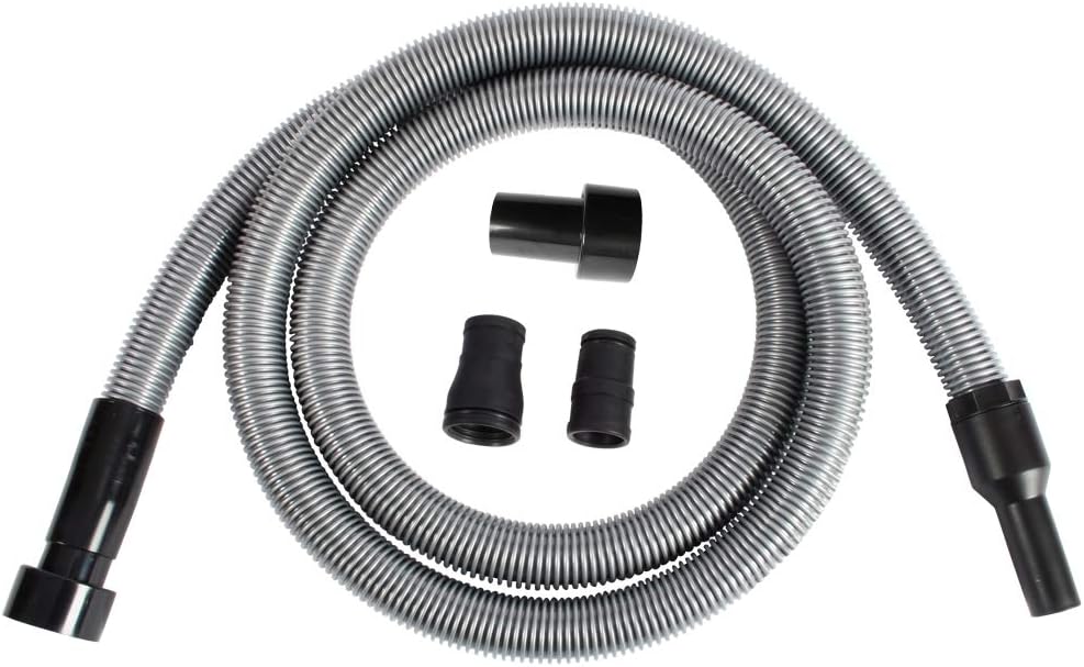 Cen-Tec Systems 94170 Premium 50 Ft. Shop Vacuum Hose with Power Tool Adapter Set Silver