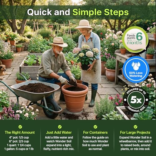 WONDER SOIL | Organic Potting Soil | 12 QUARTS of Ready to Plant Coco Coir Fully Loaded with Nutrients | 3 LBS Bag Expands to 12 Quarts of Indoor