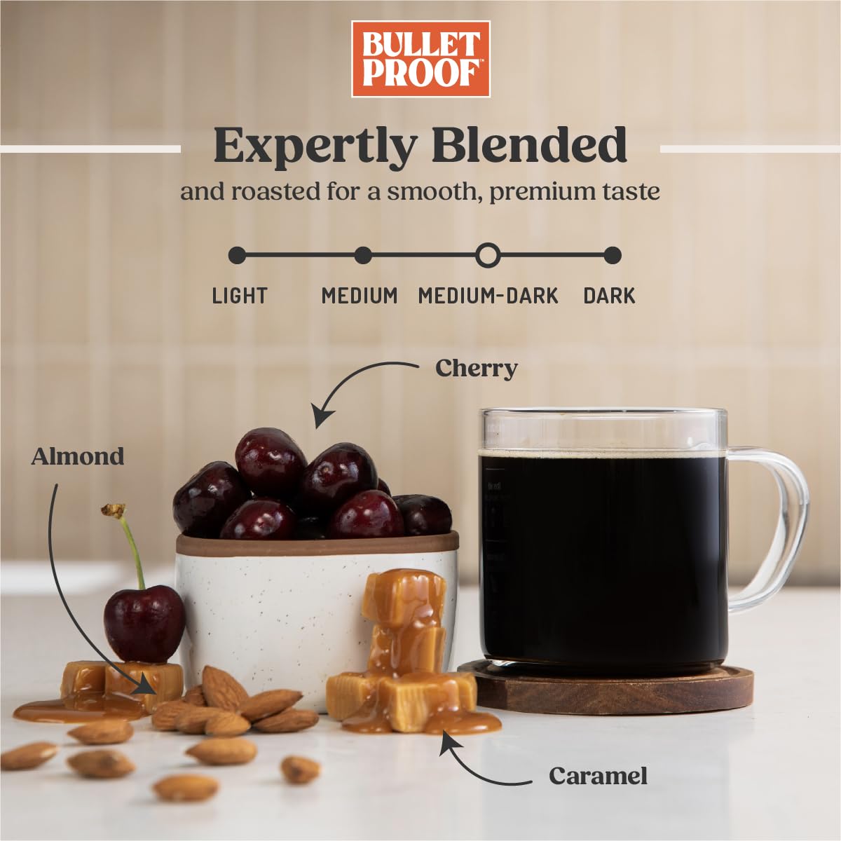 Bulletproof French Kick Dark Roast Whole Bean Coffee, 12 Ounces, 100% Arabica Coffee Sourced from Guatemala, Colombia & El Salvador