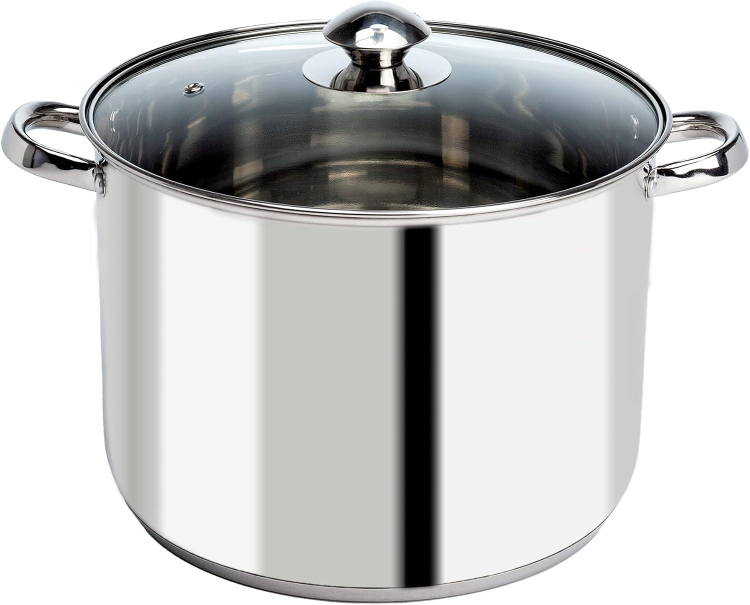 Ecolution Stainless Steel Sauce Pan, Encapsulated Induction Ready Cooking Pot with Glass Lid, Oven Safe, Dishwasher Safe Soup Pot, 2-Quart