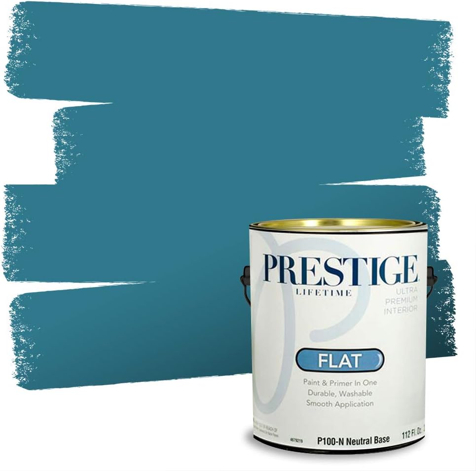 Prestige Paints E400-P-SW6506 Exterior Paint and Primer in One, 1-Gallon, Satin, Comparable Match of Sherwin Williams Vast, 1 Gallon, SW45-Vast Sky
