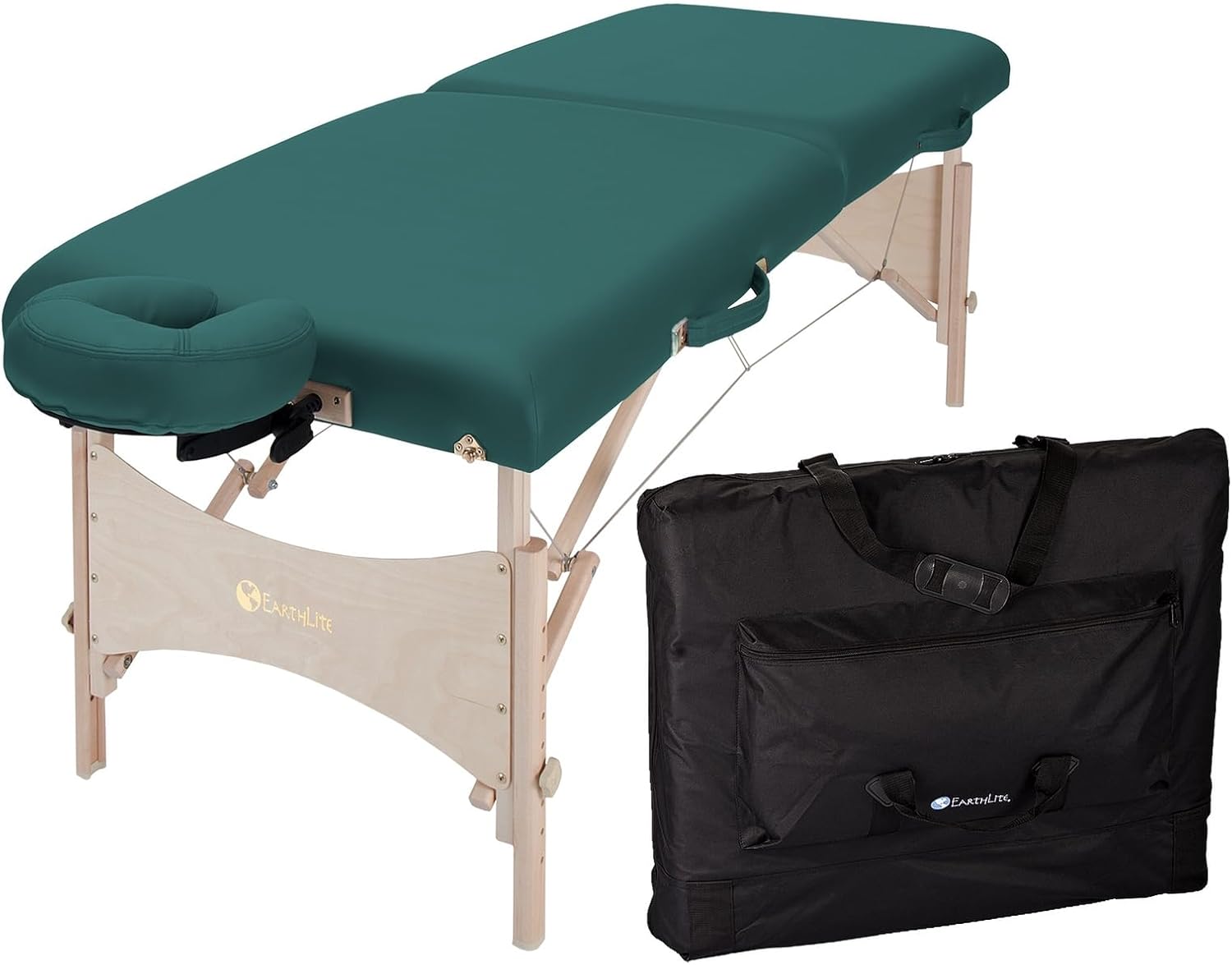 EarthLite Harmony DX Portable Massage Table Package, Includes Table + Face Cradle + Carrying Case, 30" x 73, Black