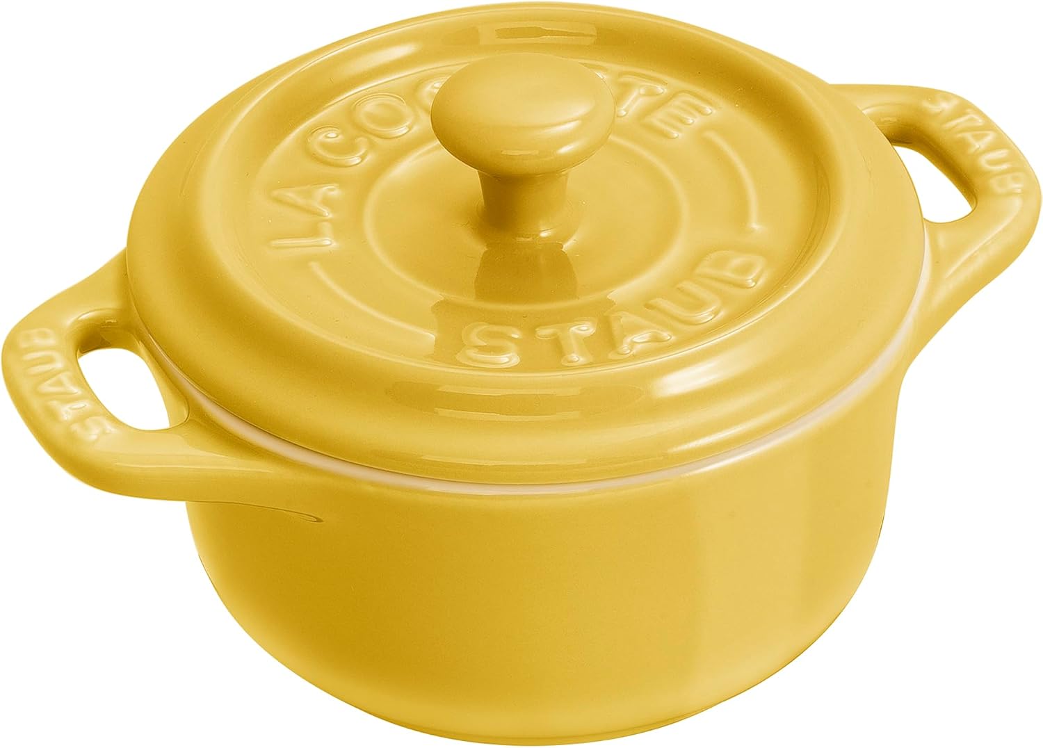STAUB Ceramic Dutch Oven 3-piece Mini Round Cocotte, Dark Blue