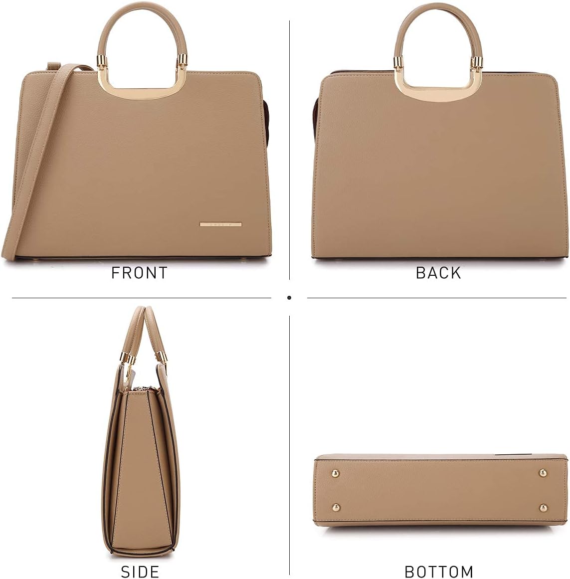 Womens Handbag Top Handle Shoulder Bag Tote Satchel Purse Work Bag with Matching Wallet