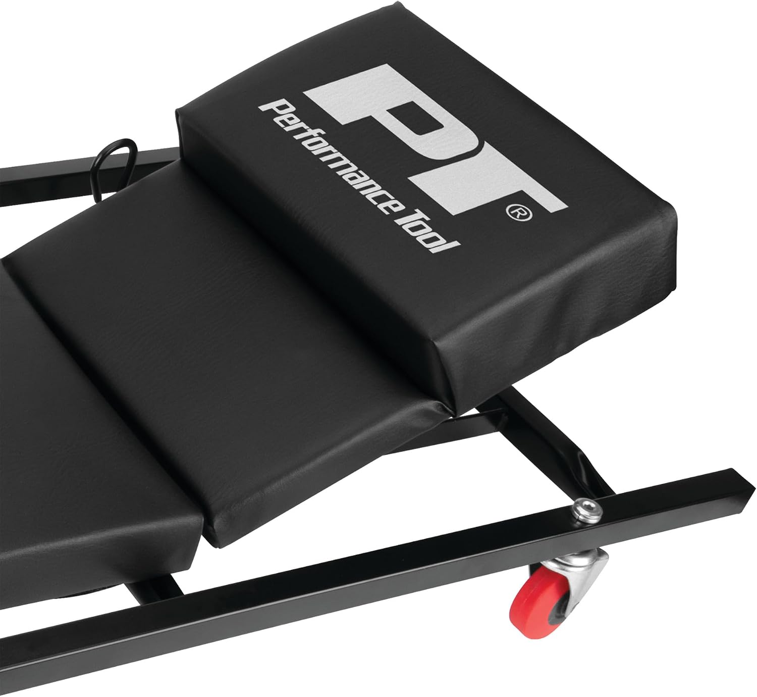 Performance Tool W85005 40 in. 6-Caster Rolling Shop Creeper | Automotive mechanics creeper with adjustable headrest. Heavy duty steel frame. Padded