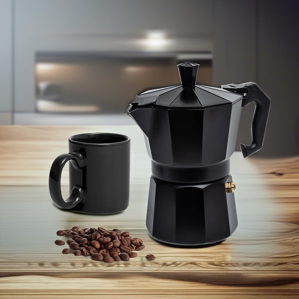 Mixpresso 3 Cup Moka Pot Stovetop Espresso Maker, Italian Cuban Coffee Pot