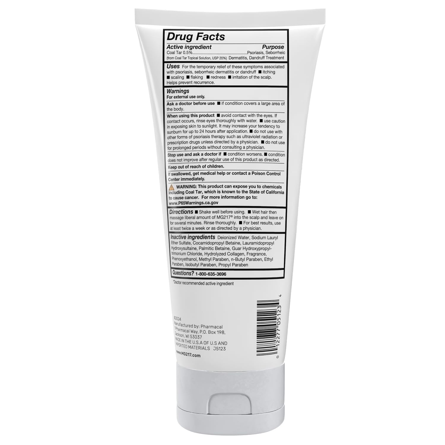 MG217 Psoriasis Medicated Conditioning 3% Coal Tar Shampoo 8 Fl Oz