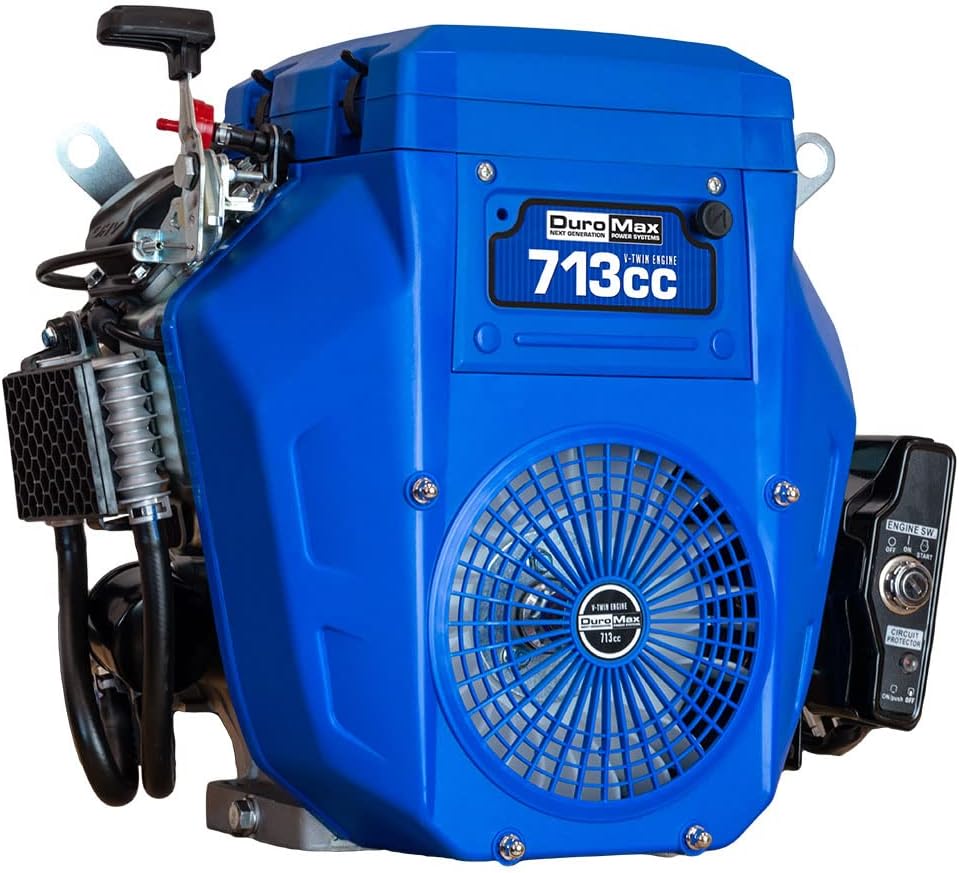 DuroMax XP7HPE 208cc Electric Start Gas Powered, 50 State Approved, Multi-Use Engine Blue
