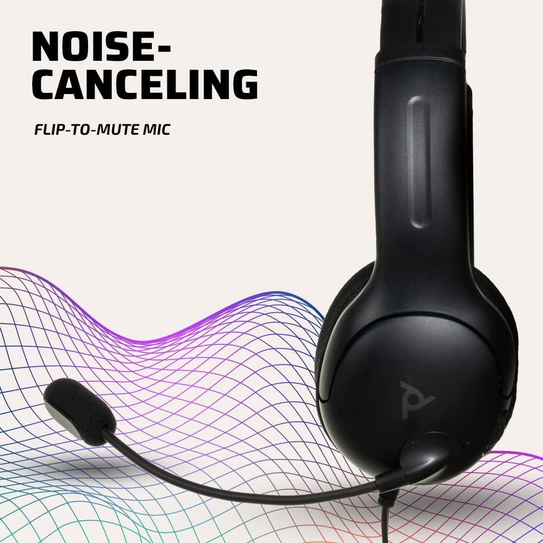 PDP Gaming AIRLITE Xbox Headset with Noise-Cancelling Microphone, Licensed Microsoft Series X|S, Xbox One Accessories, PC/Windows 10/11, Lightweight Wired Power Stereo headphones - Black