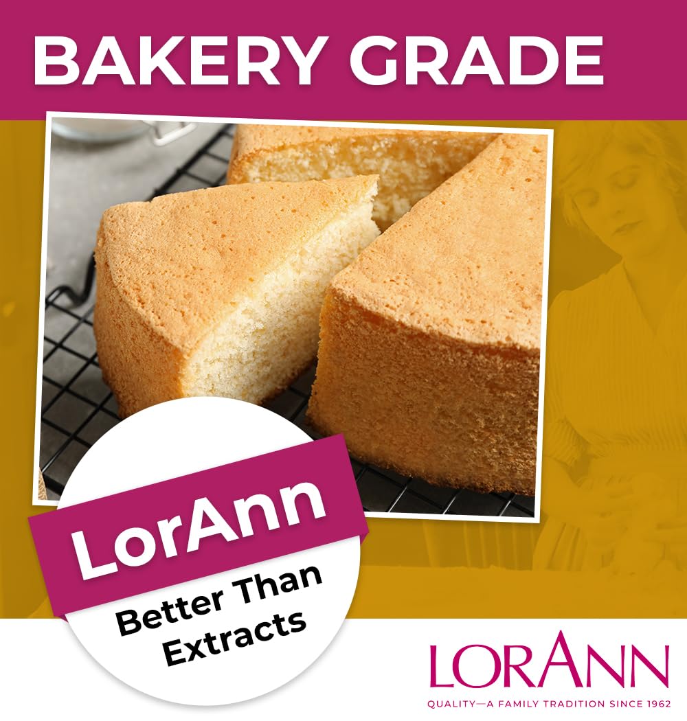 LorAnn Oils Peppermint Bakery Emulsion: True Essence, Ideal for Boosting Fruit Tones in Cakes, Cookies & Desserts, Gluten-Free, Keto-Friendly, Extract Substitute Essential for Your Kitchen, 16 Oz
