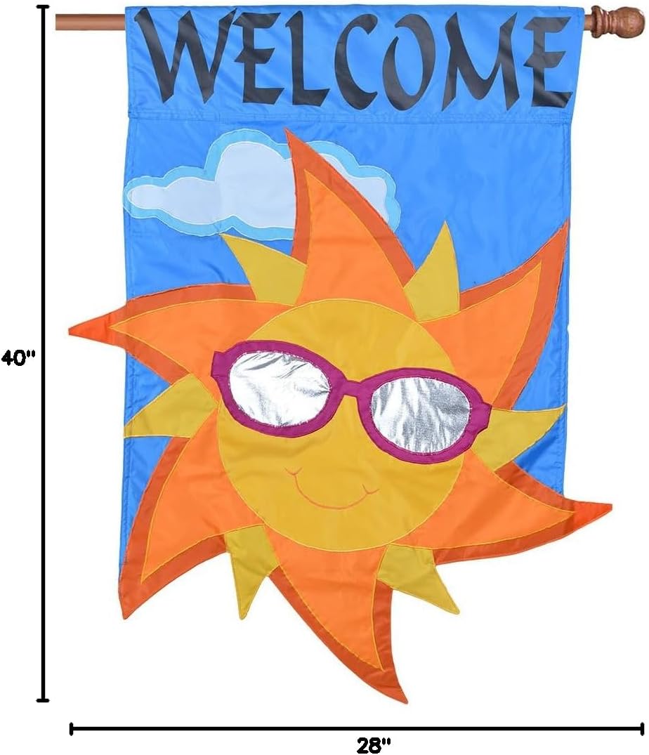 Premier Kites Applique Flag - Welcome Sun